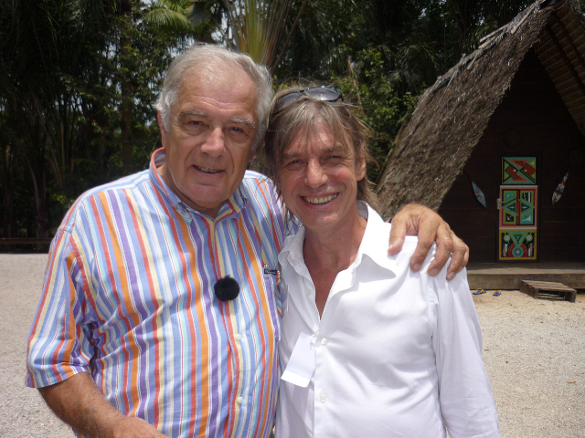 Michel en compagnie de Jean-Louis Aubert, en Guyane